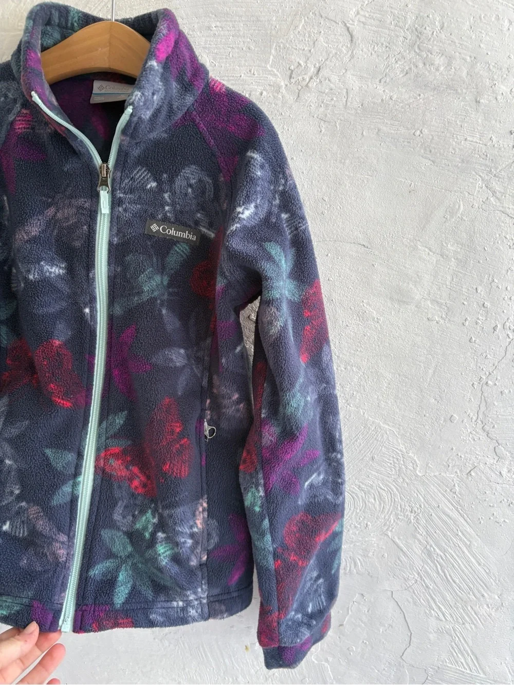Columbia girls size M (8/9) fleece zip up